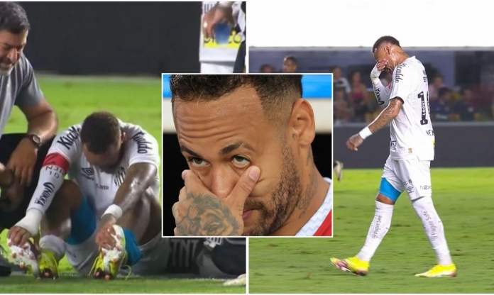 Neymar lại chấn thương, khóc nghẹn khi rời sân