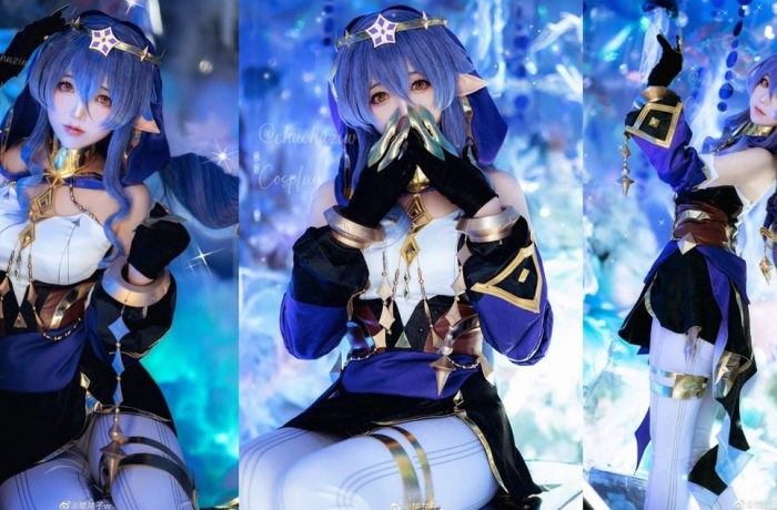 Nữ game thủ cosplay nhân vật mới Layla trong Genshin Impact