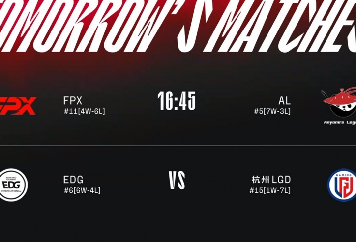 Lịch thi đấu LPL mùa Hè ngày 21/7: FPX - AL, EDG - LGD