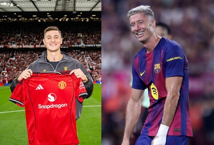 Barca nhắm Sesko để thay thế Lewandowski
