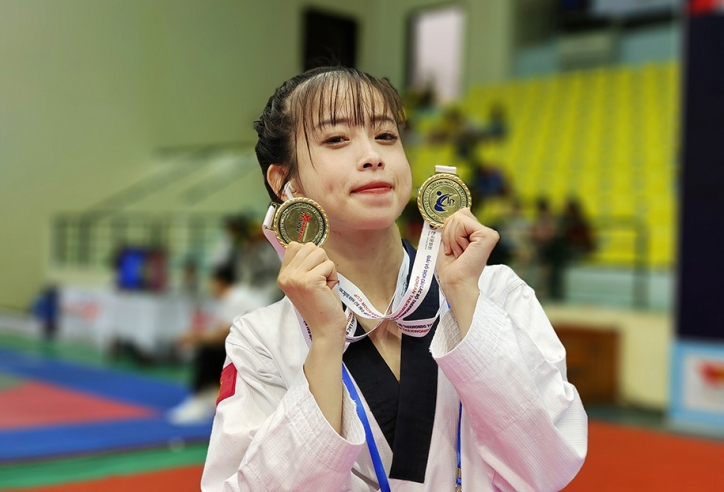 'Hoa khôi làng võ' cùng em gái đoạt 4 HCV giải Taekwondo toàn quốc 2021