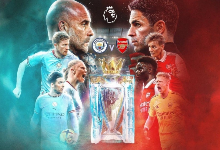 2 cúp vô địch chờ sẵn Arsenal và Man City tại vòng cuối Ngoại hạng Anh