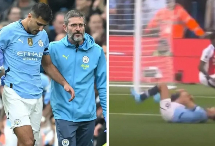 Rodri chấn thương nặng, Man City lo sốt vó
