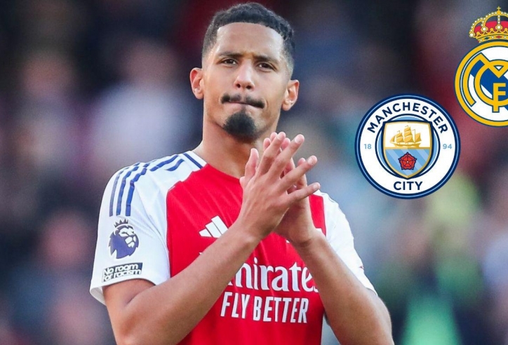 Man City 'thách thức' Real Madrid giành Saliba ngay hè này