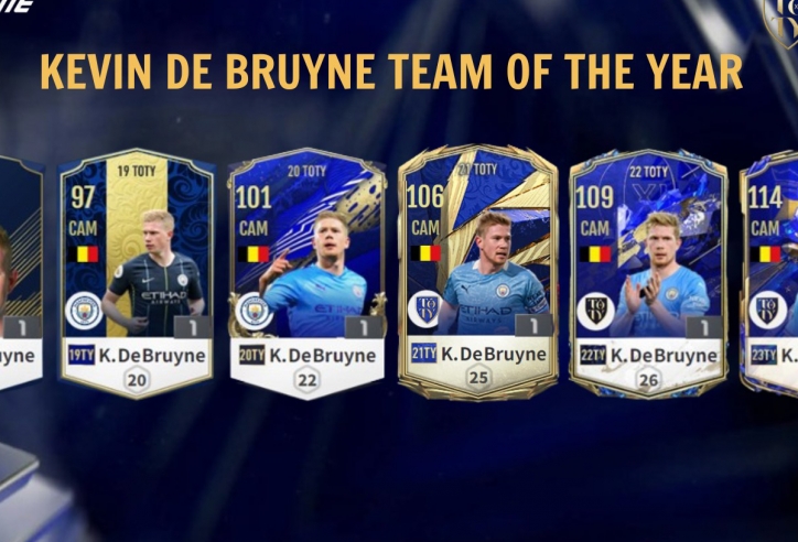 De Bruyne, Bellingham, Odegaard chiếm ưu thế cuộc đua bình chọn TOTY của FC Online