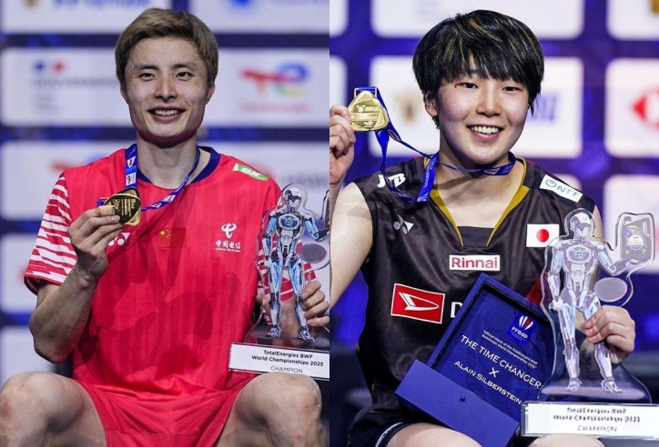 Shi Yuqi, Akane Yamaguchi đăng quang giải cầu lông VĐTG 2025