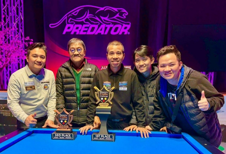 Hạ 'thiên tài' Caudron, Trần Quyết Chiến đăng quang giải carom 3 băng quốc tế