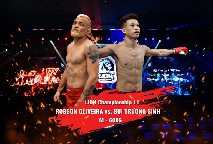 Robson Oliveira “nhảy hạng”, cơ hội trở thành nhà vô địch LION Championship hạng cân 60kg