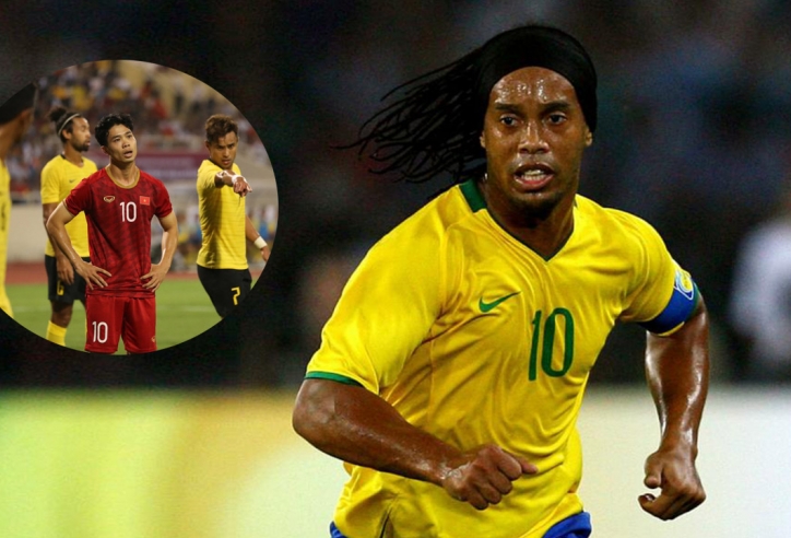 Đối thủ ĐTVN bất ngờ 'nhận quà' từ Ronaldinho