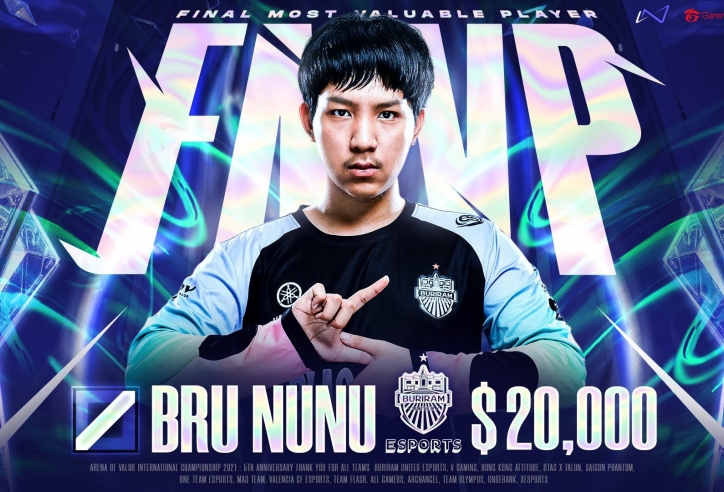 NuNu giành danh hiệu MVP tại AIC 2021 và bỏ túi 450 triệu đồng