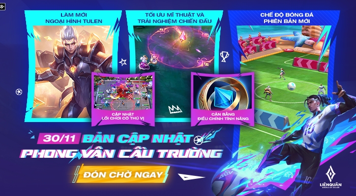 Liên Quân Mobile: Chi tiết bản cập nhật Phong Vân Cầu Trường