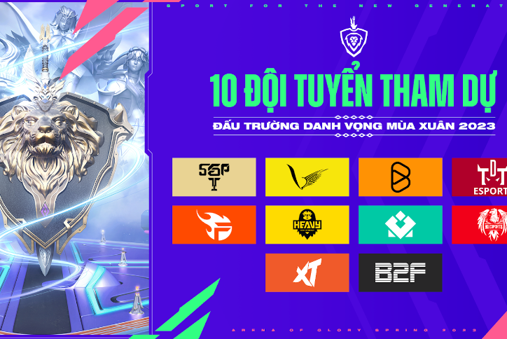 Danh sách 10 đội tuyển tham dự ĐTDV Mùa Xuân 2023