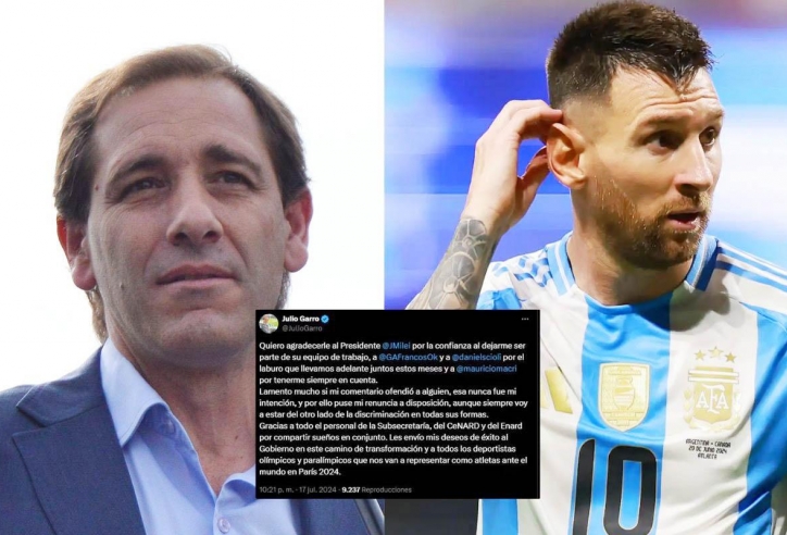 Bị mất chức Thứ trưởng vì yêu cầu Messi xin lỗi, ông Julio Garro lần đầu lên tiếng