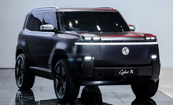 MG Cyber X Concept: SUV điện đậm chất Defender, nổi bật với thiết kế đèn kiểu cổ điển