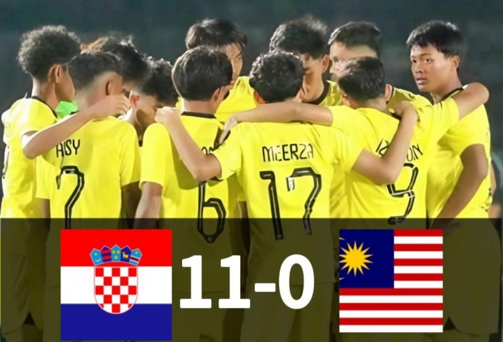 Malaysia thua sốc Croatia 0-11 trước ngày đấu Việt Nam