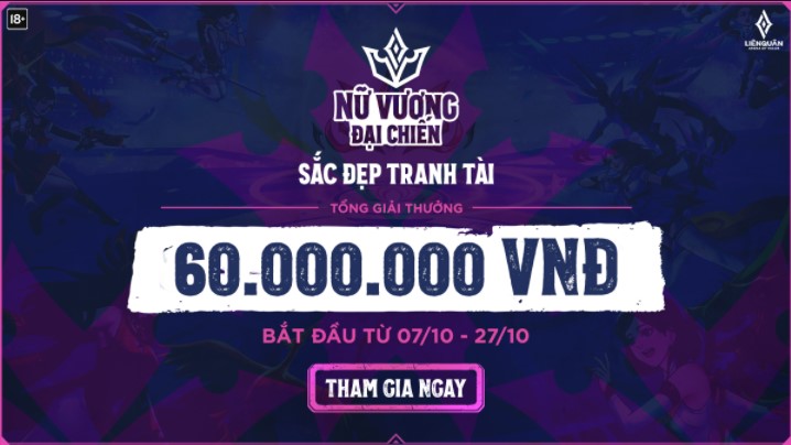 Liên Quân Mobile: Giải đấu online Nữ Vương Đại Chiến 2021 chính thức khởi tranh