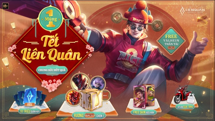 Liên Quân Mobile ra mắt chuỗi sự kiện Tết với lượng quà siêu khủng