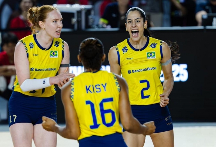 Brazil đánh bại đội tuyển Pháp sau màn lội ngược dòng nghẹt thở tại giải bóng chuyền nữ thế giới