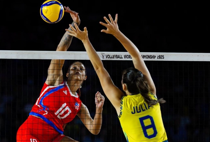 Julia tỏa sáng rực rỡ, tuyển Brazil dễ dàng hạ gục Puerto Rico tại giải bóng chuyền nữ thế giới
