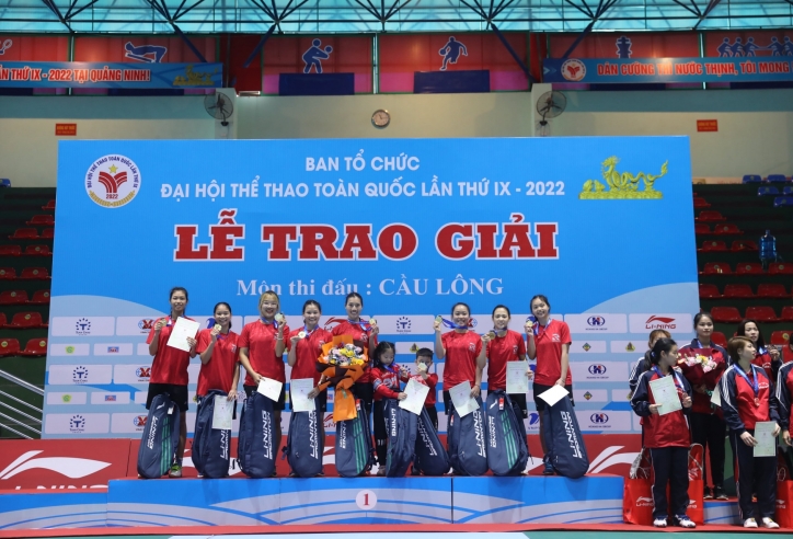 Đại hội Thể thao toàn quốc môn cầu lông thành công trao những tấm huy chương đầu tiên
