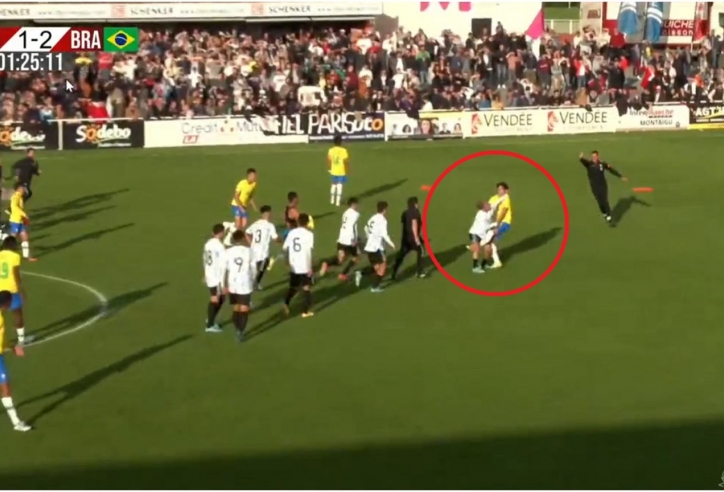 Đàn em của Messi và Neymar hỗn chiến trong trận chung kết tại Pháp