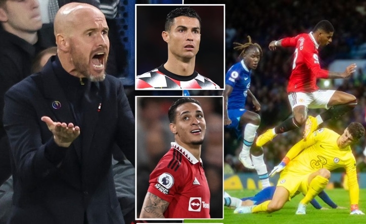 Toàn đội Man Utd hứng trọn cơn lôi đình từ Ten Hag sau khi hoà Chelsea