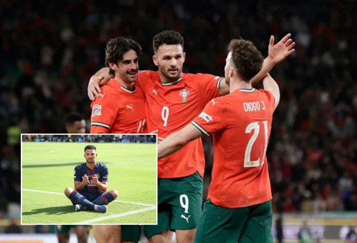 Ramos ăn mừng xúc động tưởng nhớ Diogo Jota ngày PSG vào chung kết