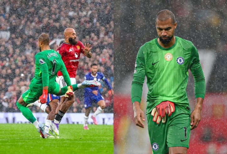 Thủ môn Chelsea lập kỷ lục đáng quên trong thảm bại trước MU