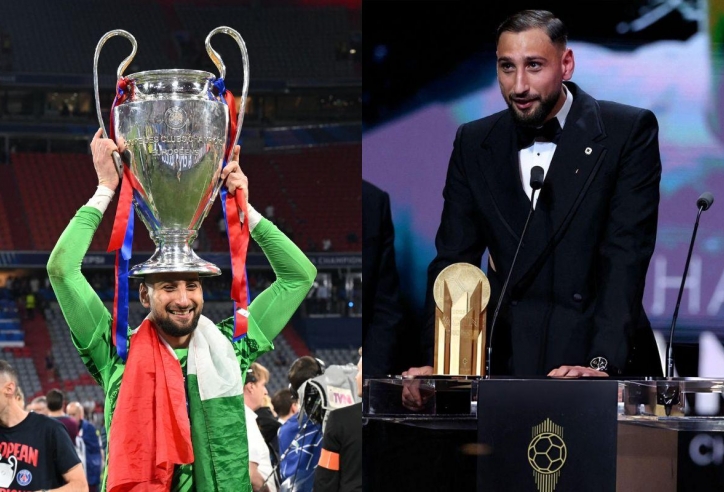 Donnarumma nhắc đến PSG khi được vinh danh thủ môn xuất sắc nhất