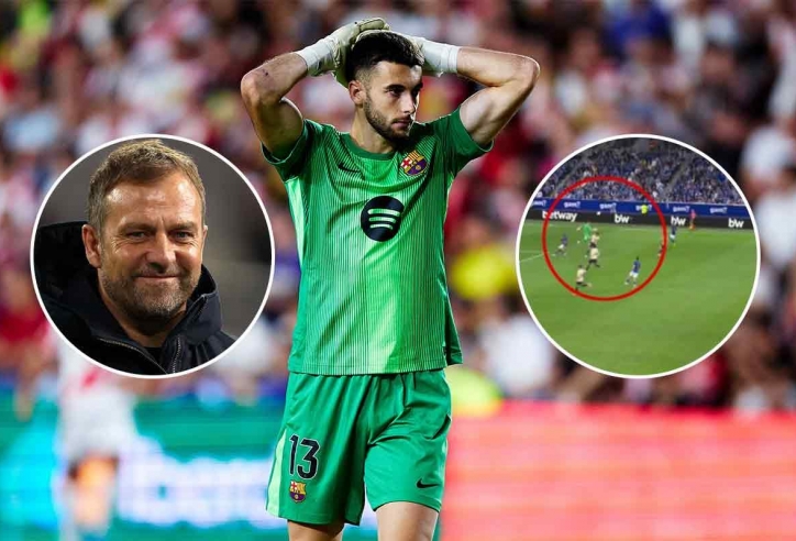 HLV Flick phản ứng tài tình sai lầm của thủ môn Barca