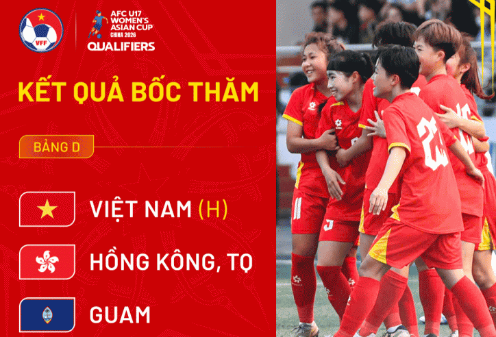 Lịch thi đấu của U17 Việt Nam tại vòng loại U17 nữ châu Á 2026