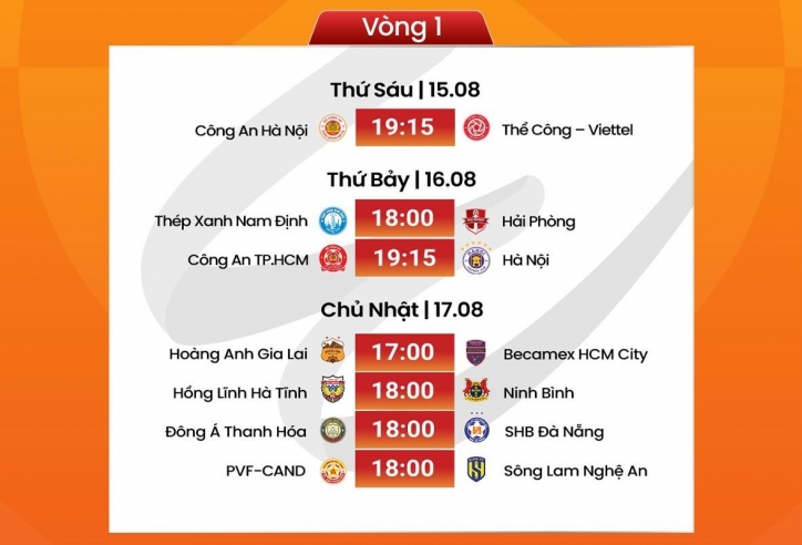 Lịch thi đấu vòng 1 V-League 2025/26: Rực lửa ngày khai màn!