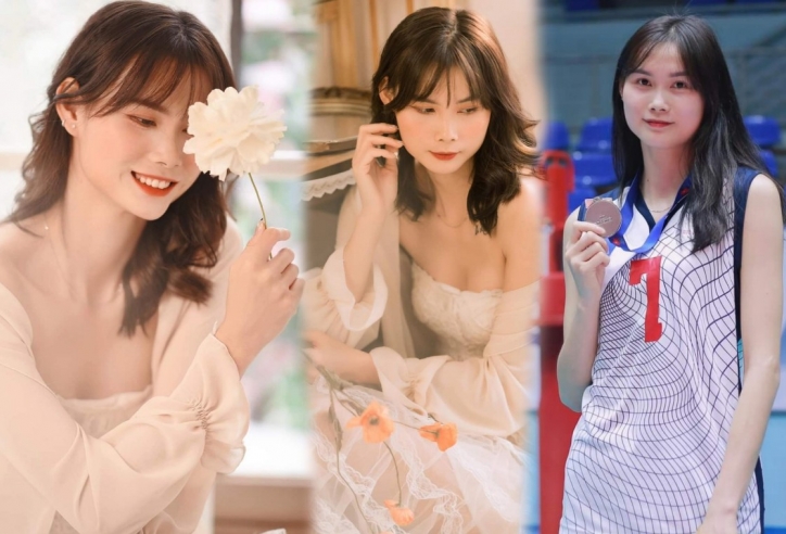 Hotgirl bóng chuyền 1m85 diện váy khoe vai trần, fan kêu đi thi hoa hậu