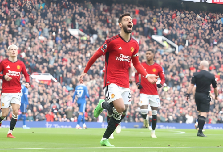 Garnacho bùng nổ, MU đánh bại Everton bằng 2 quả phạt đền