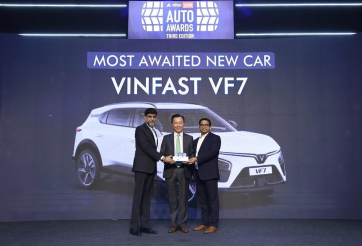 SUV điện VinFast VF 7 nhận giải 'Mẫu xe mới được mong chờ nhất' tại Ấn Độ