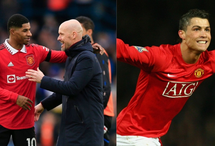 Ten Hag ra tay, Rashford chính thức vượt Ronaldo ở dấu mốc lịch sử