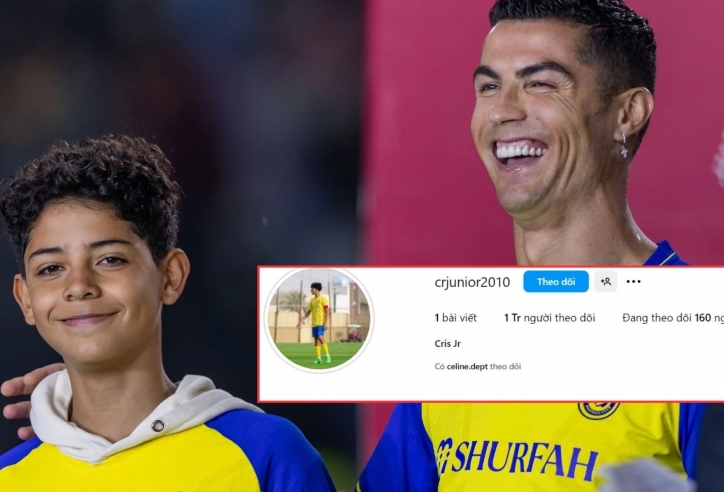 'Cậu ấm' nhà Ronaldo đạt cột mốc không tưởng trên MXH