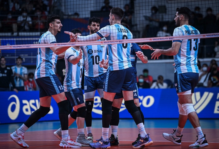 Thua trận thứ 4 liên tiếp, tuyển nam Argentina tiếp tục chìm sâu tại VNL 2022