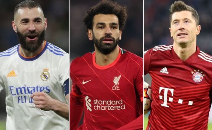 Quả bóng vàng 2022: Cuộc đua giữa Benzema, Salah và Lewandowski ?
