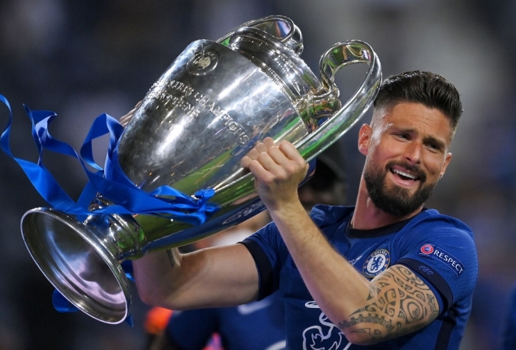 Giroud đến đội bóng vô địch C1 nhiều gấp 3 lần Chelsea