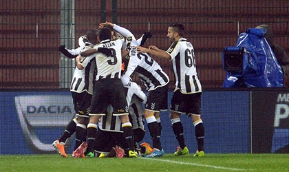 Inter Milan bị Udinese đá văng khỏi Cup Quốc gia Ý
