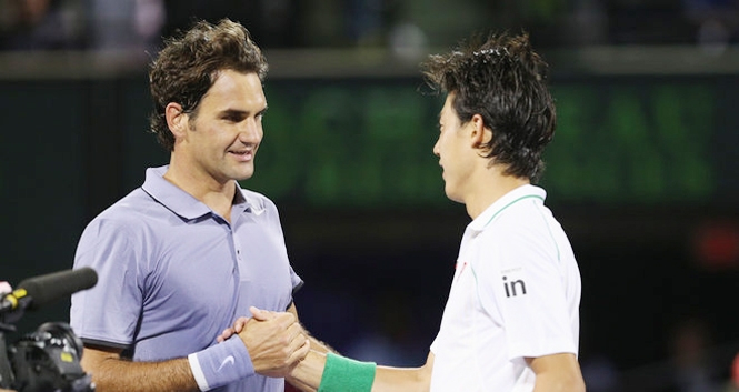 Video tennis: Roger Federer thua ngược Nishikori tại tứ kết Miami Mastes