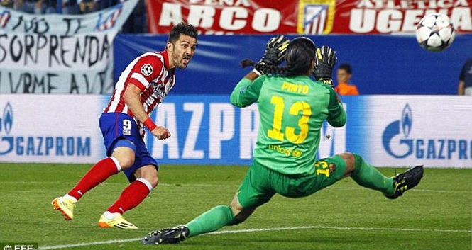 Video bóng đá: Xem các cầu thủ Atletico liên tiếp bắn phá khung thành Barca