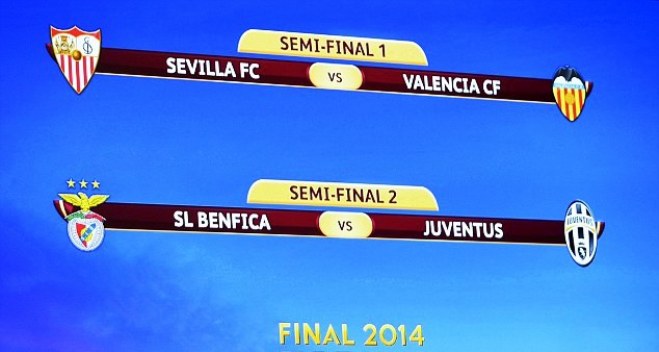 Juve gặp Benfica ở bán kết Europa League 2014