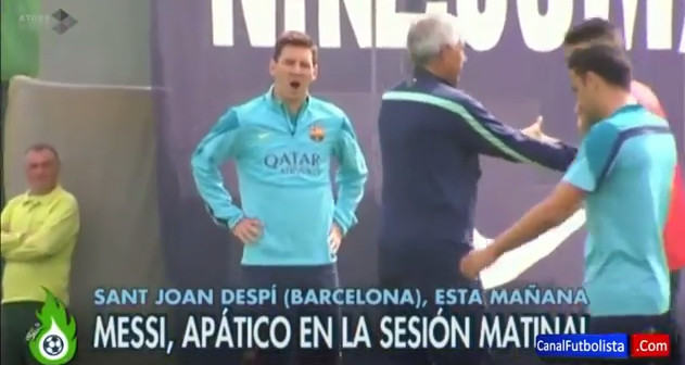 Messi uể oải như 'con nghiện' trong buổi tập trước Siêu kinh điển