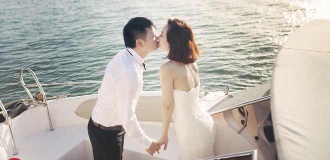 Trọn bộ ảnh cưới lãng mạn của Văn Quyến và Thanh Hằng