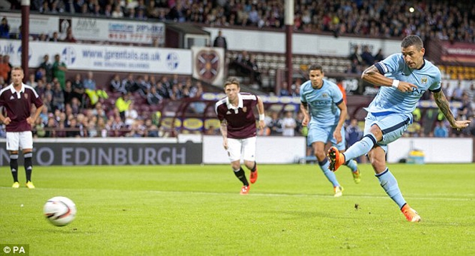 Video bàn thắng: Hearts 1-2 Man City (Giao hữu CLB)