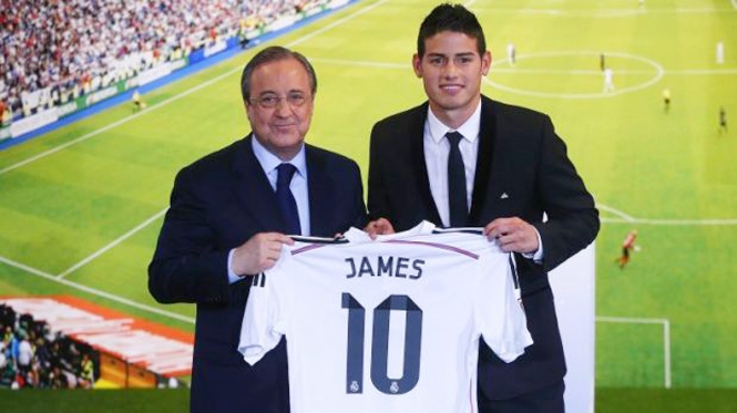 VIDEO: James Rodriguez ra mắt hoành tráng trước 40 ngàn CĐV Real Madrid