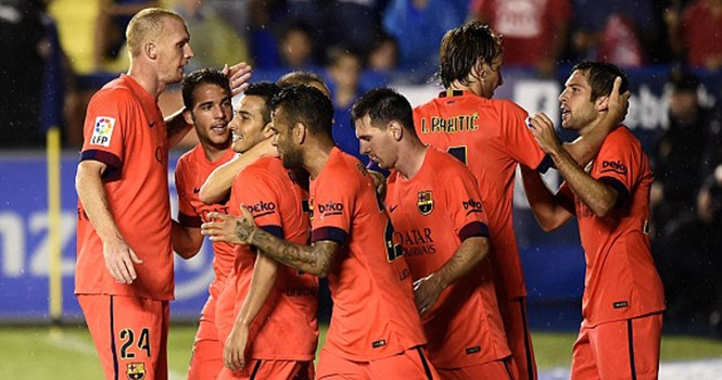 Barca xây chắc ngôi đầu sau đại thắng Levante