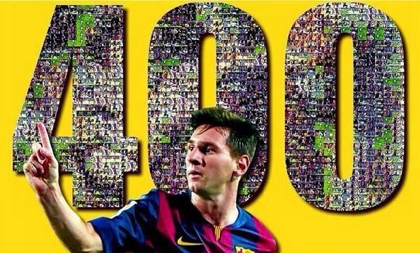 Messi cán mốc 400 bàn sau một pha... đánh đầu